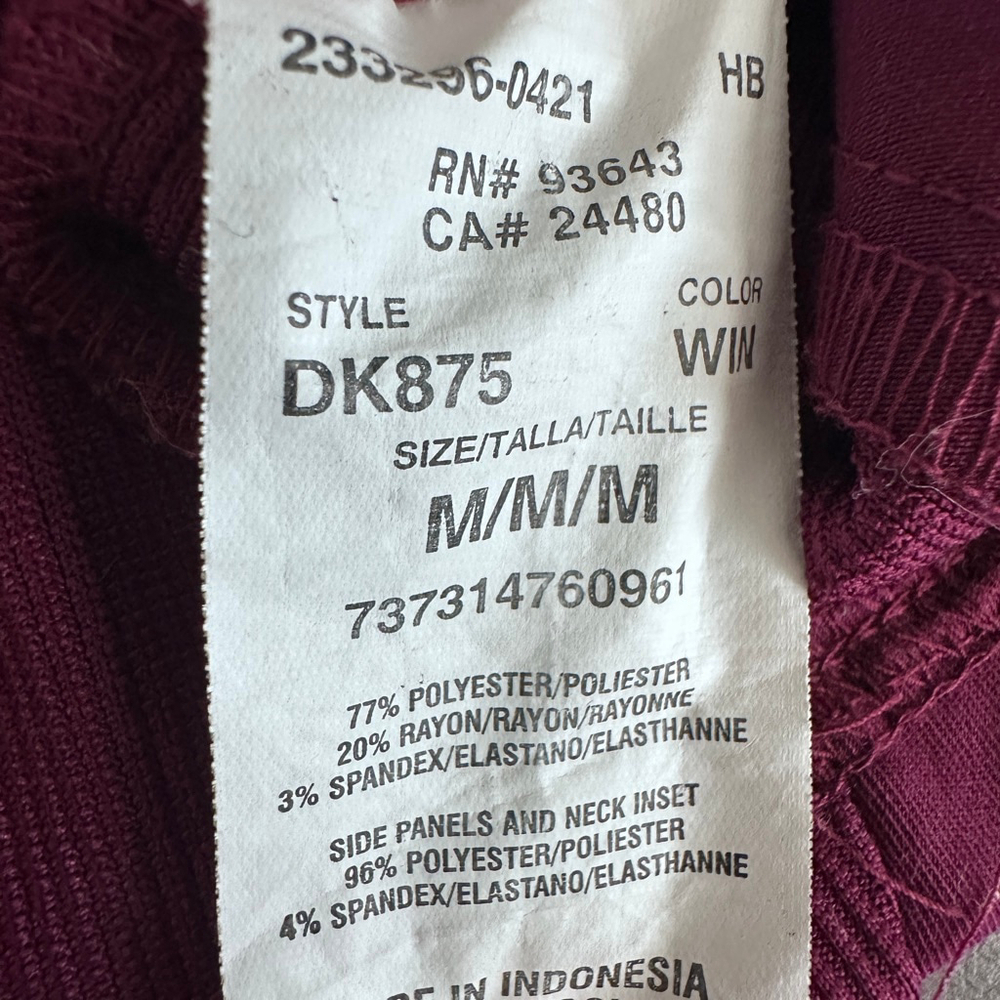 Dickies Balance Scrub Top Womens M Wine V Neck Stretch Nurse Uniform DK875 - Picture 5 of 7